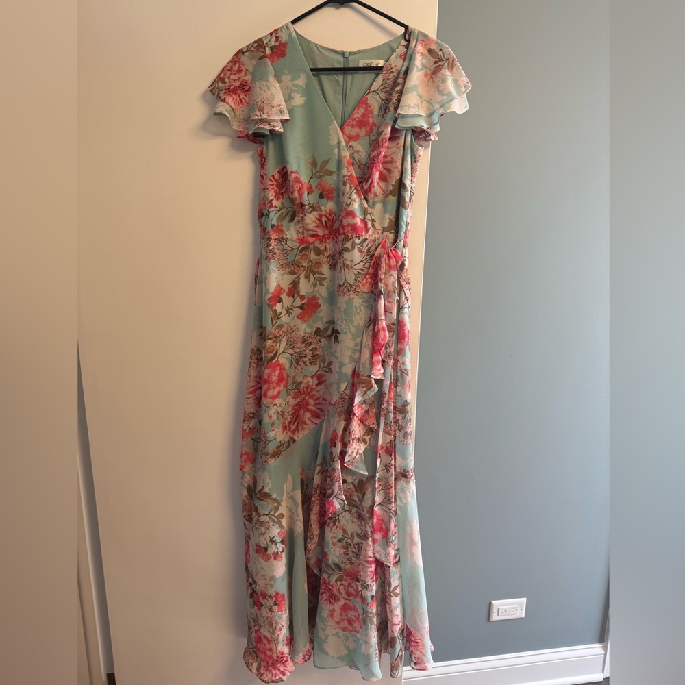 Maxi Asymmetrical Wrap Multicolored Sundress